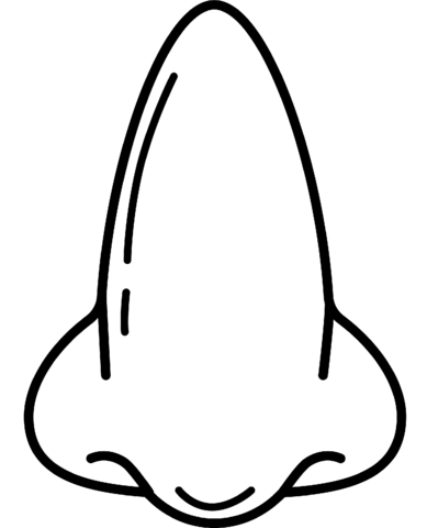 Nose coloring page free printable coloring pages