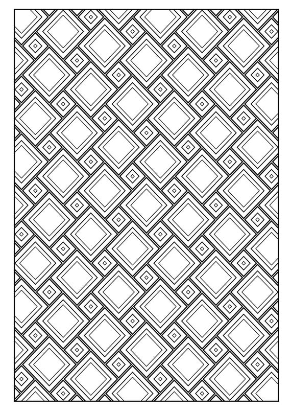 Set of printable coloring pages with geometric designs kids and adults coloring pages patterns relaxing activity stress relief vol instant download