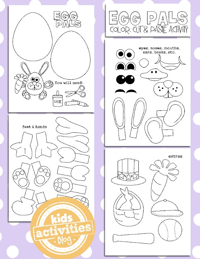 Cutest printable easter egg craft template egg coloring pages kids activities blog