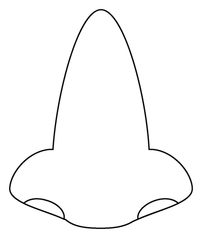 Nose emoji coloring page free printable coloring pages