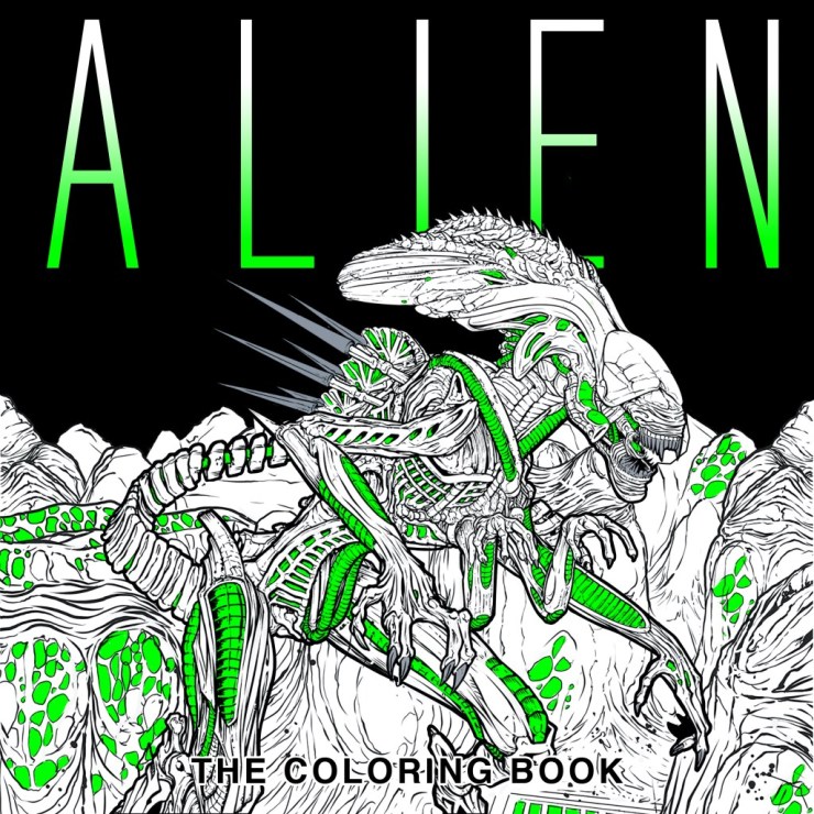 Download four exclusive alien coloring book pages