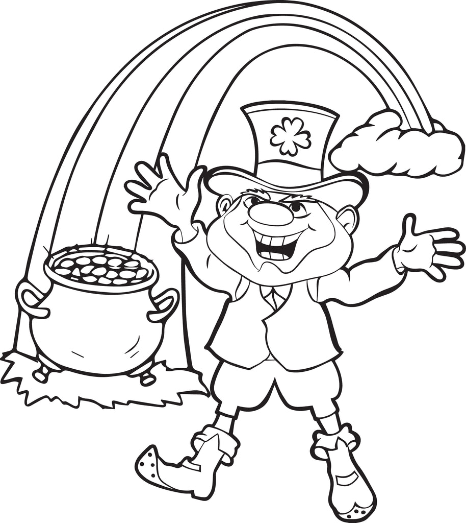 Printable leprechaun coloring page for kids â