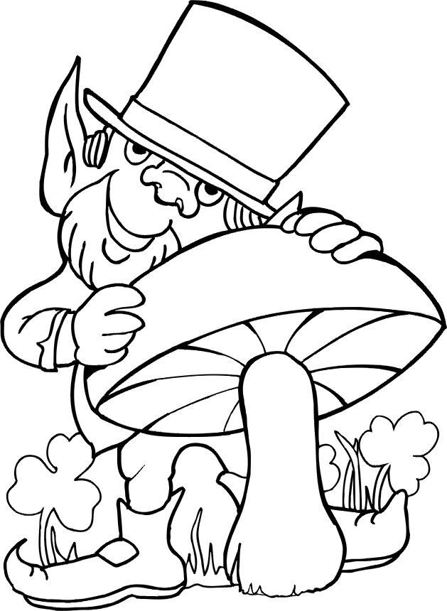 Leprechaun coloring page coloring sheet