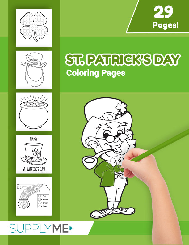 St patricks day coloring pages bundle