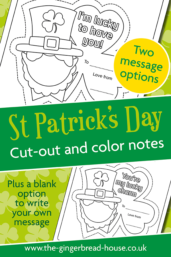 Free st patricks day printable notes