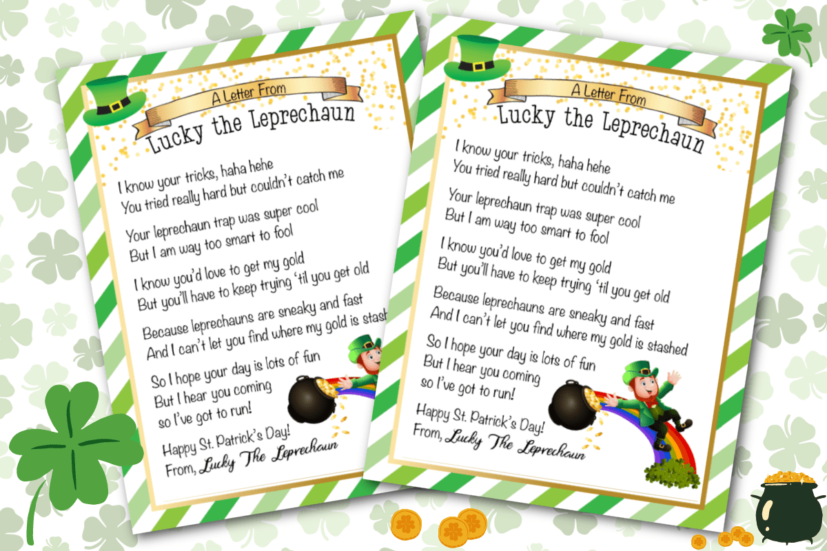 Free printable leprechaun letter