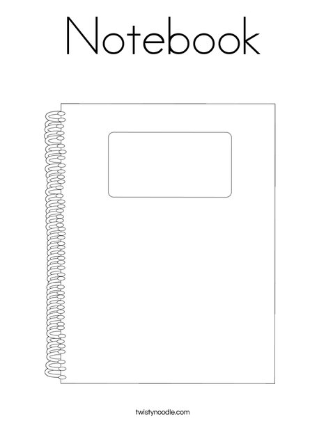 Notebook coloring page