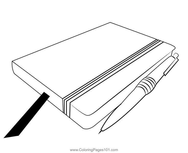 Notebook with pencil coloring page coloring pages school coloring pages coloring pages for kids