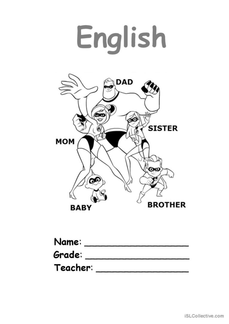 Glish notebook coloring page glish esl worksheets pdf doc