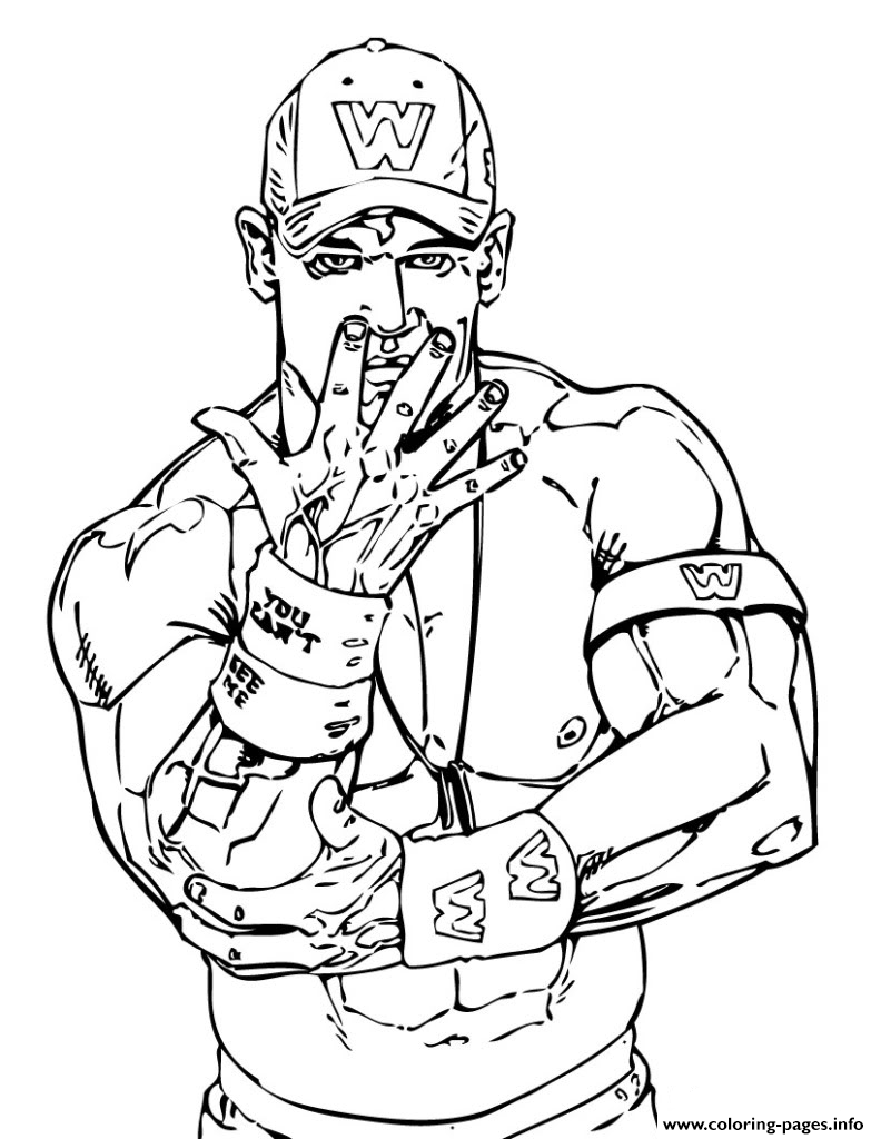 Wwe wrestling coloring page printable