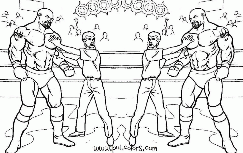 Wrestling coloring pages