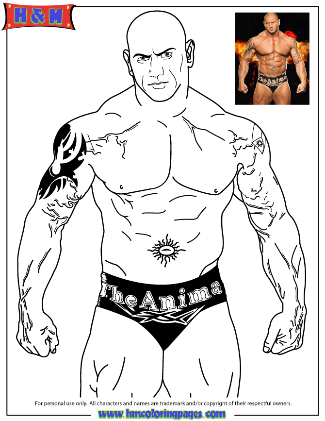 Wrestling coloring pages