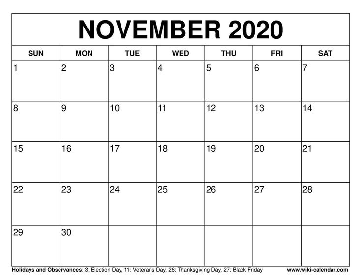 Free printable november calendar templates these free november calendars arepdf files that doâ calendar template calendar template november calendar