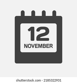 Icon page calendar day november stock vector royalty free