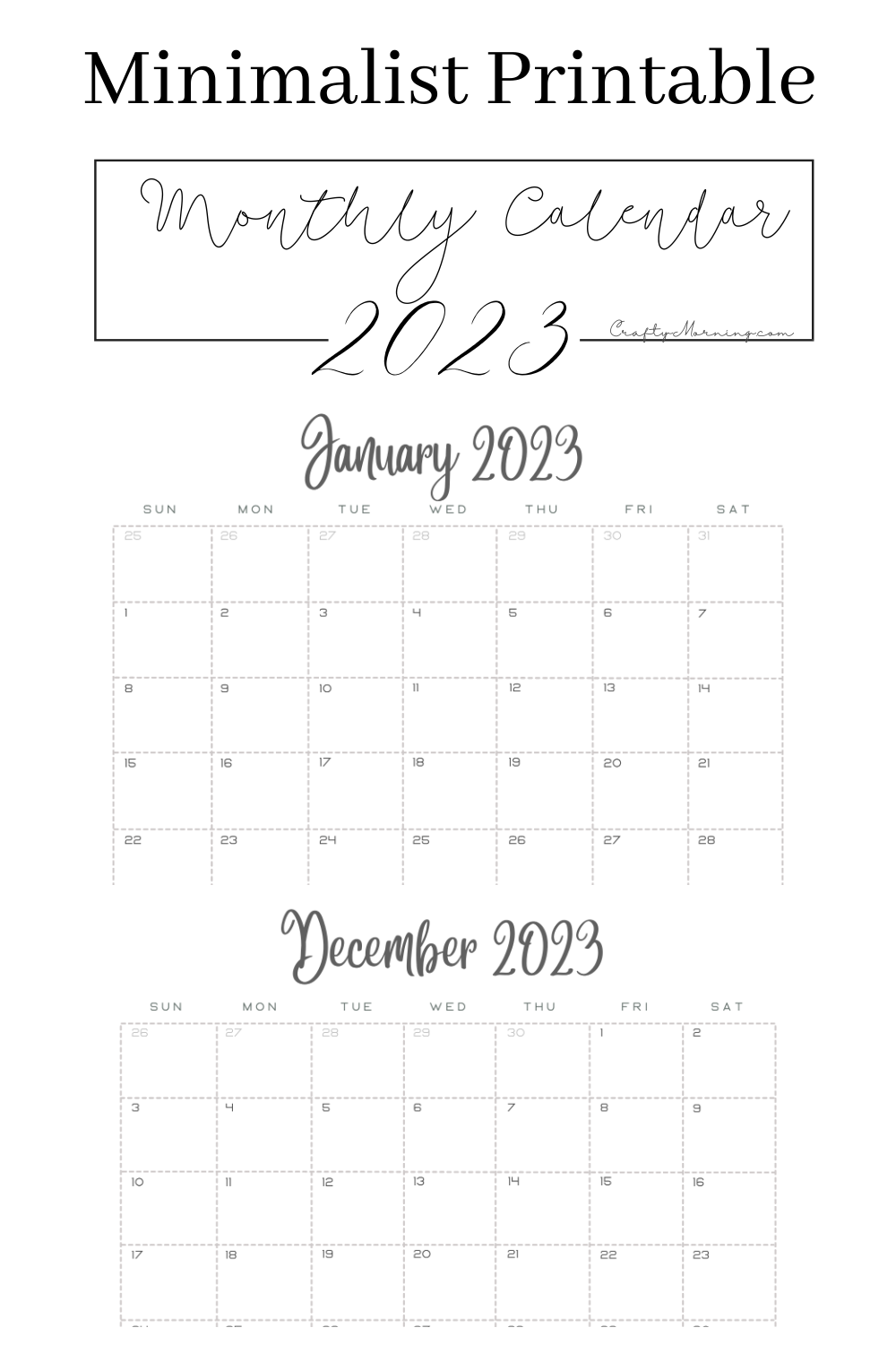 Printable calendar monthly pdfs