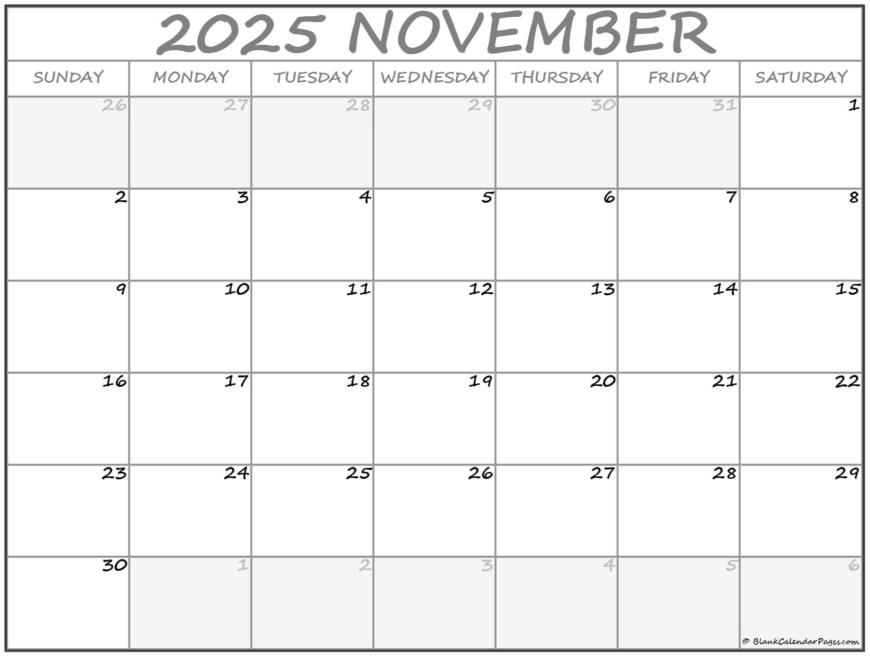 November calendar free printable calendar