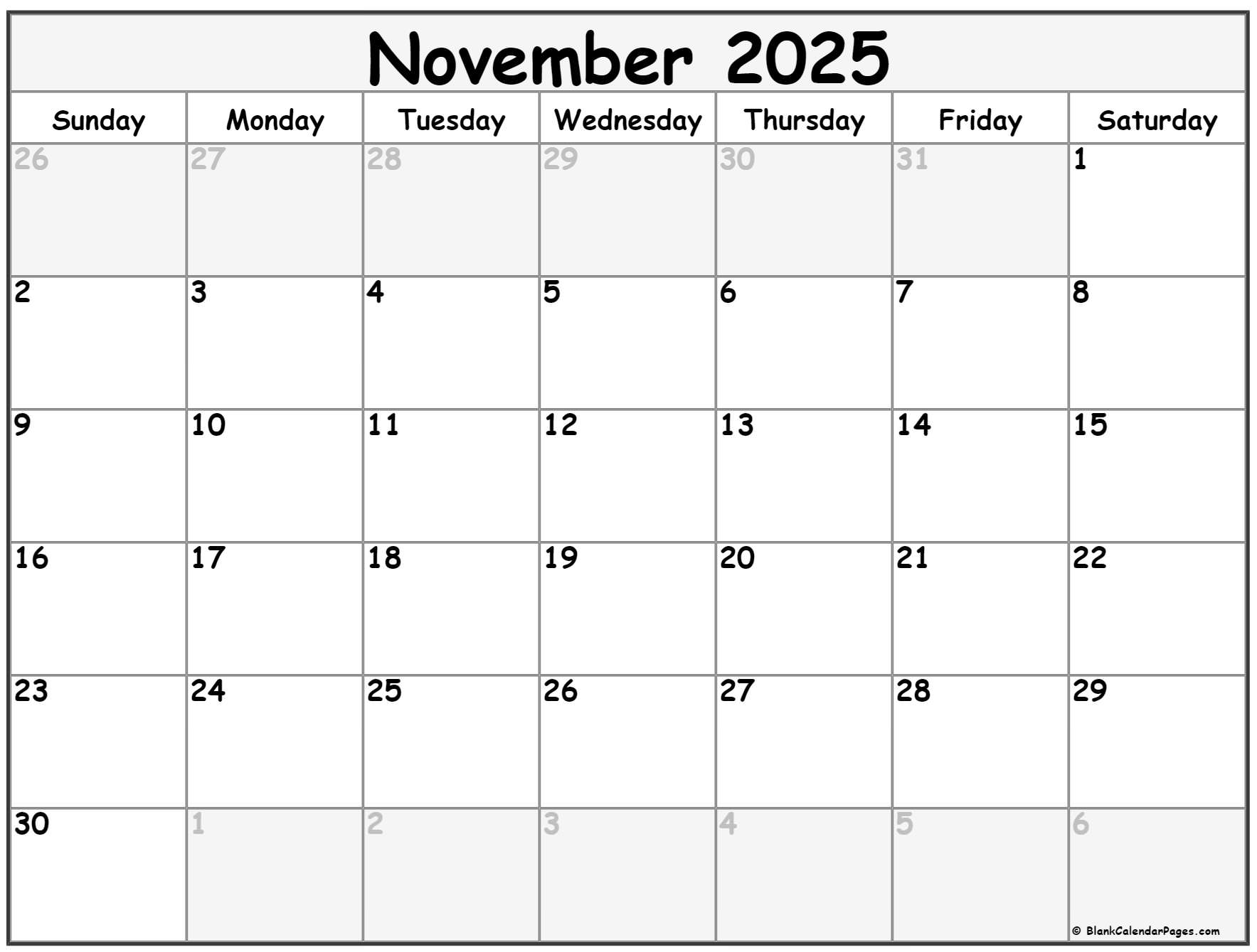 November calendar free printable calendar