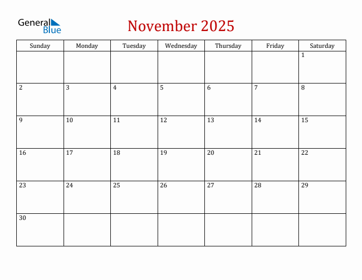 November monthly calendar pdf word excel