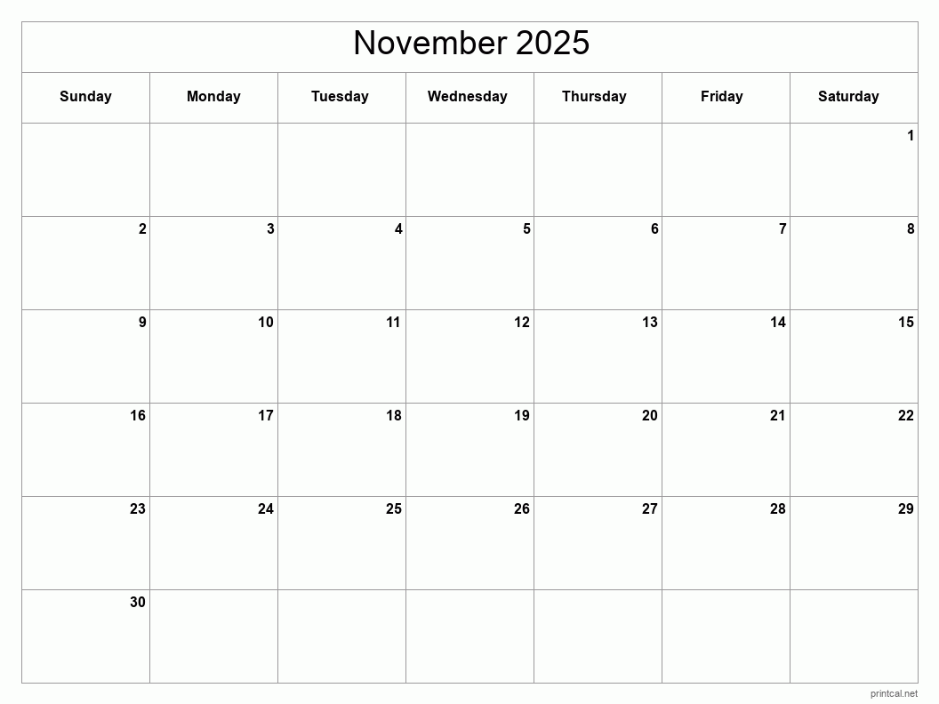 Printable november calendar free printable calendars