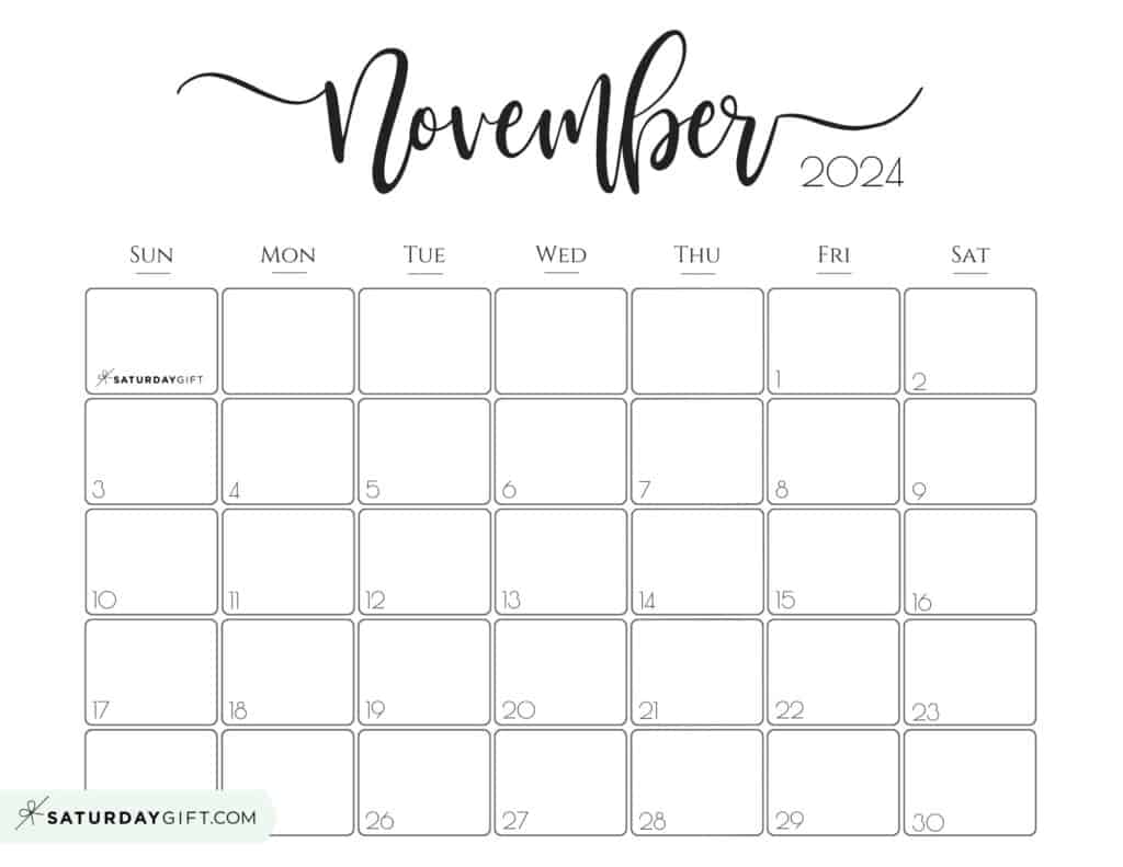 November calendar