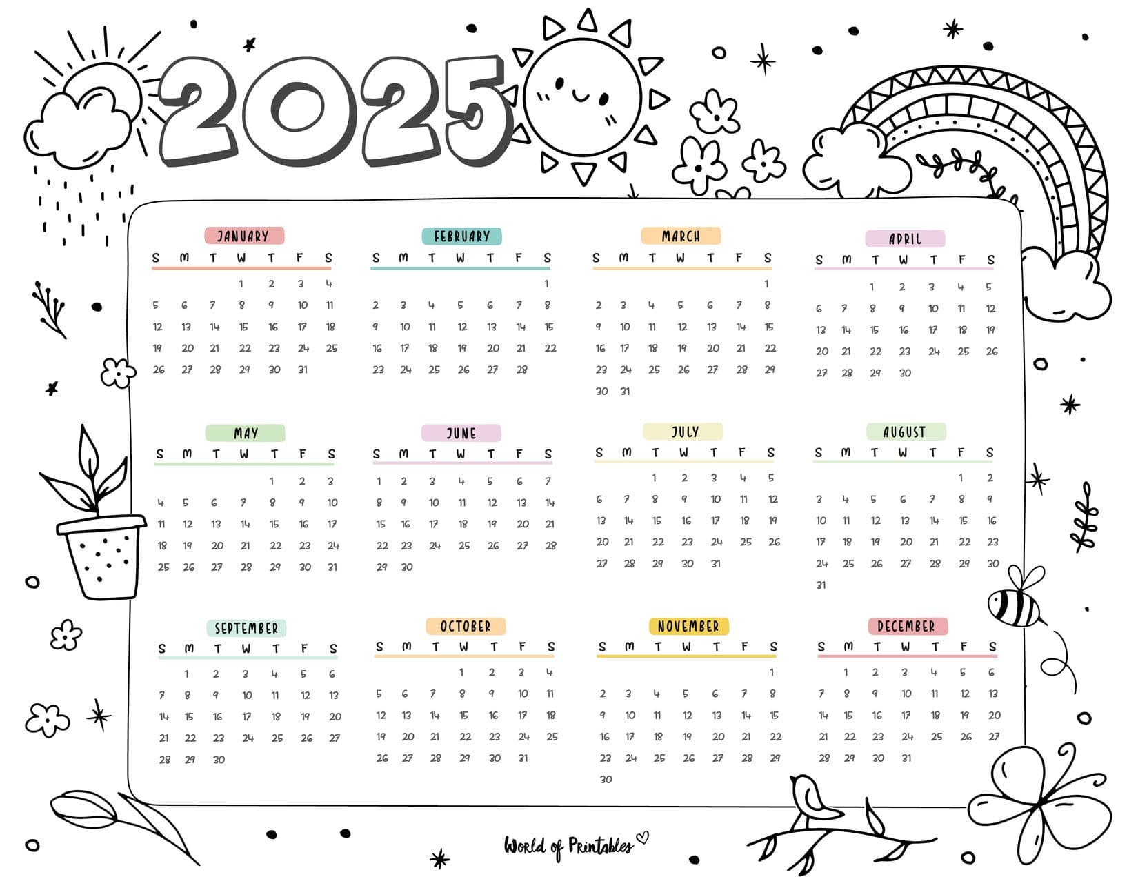 Year calendars