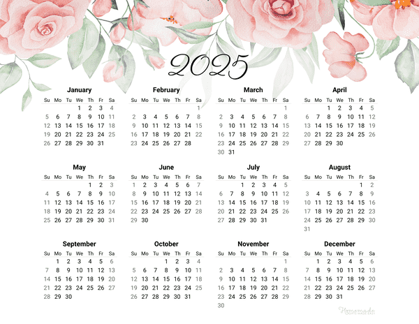 Free yearly calendar printables for and beyond