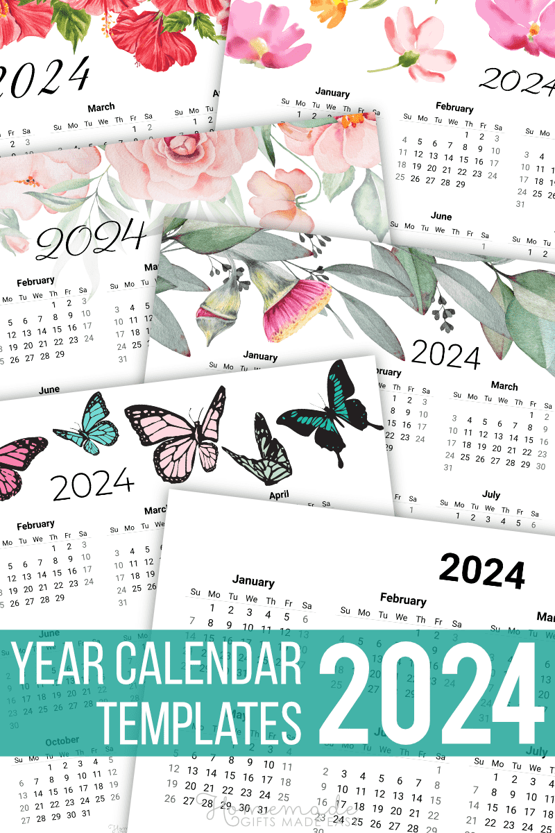 Free yearly calendar printables for and beyond