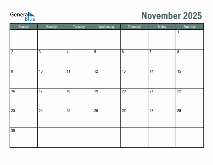 November monthly calendar pdf word excel