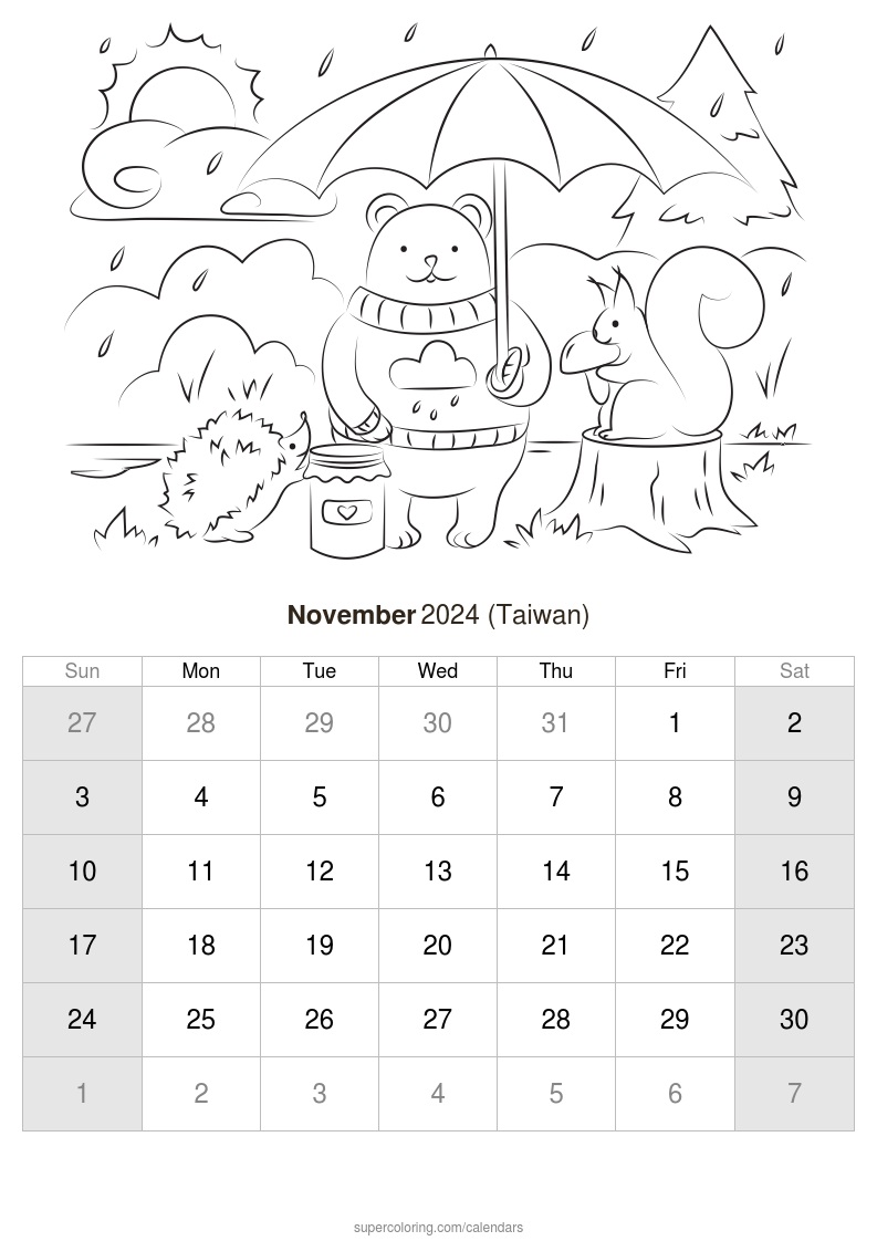 November calendar