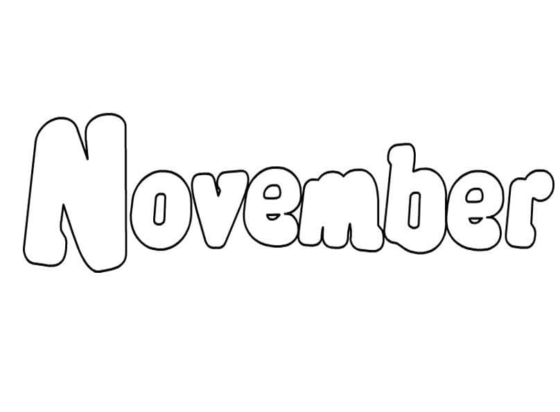 November text coloring page