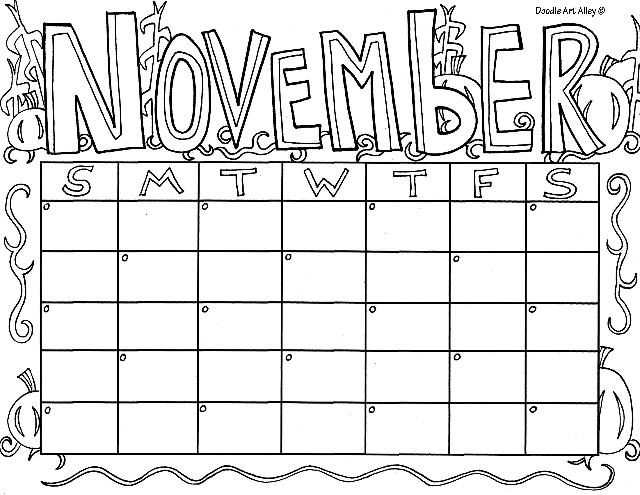 November coloring pages