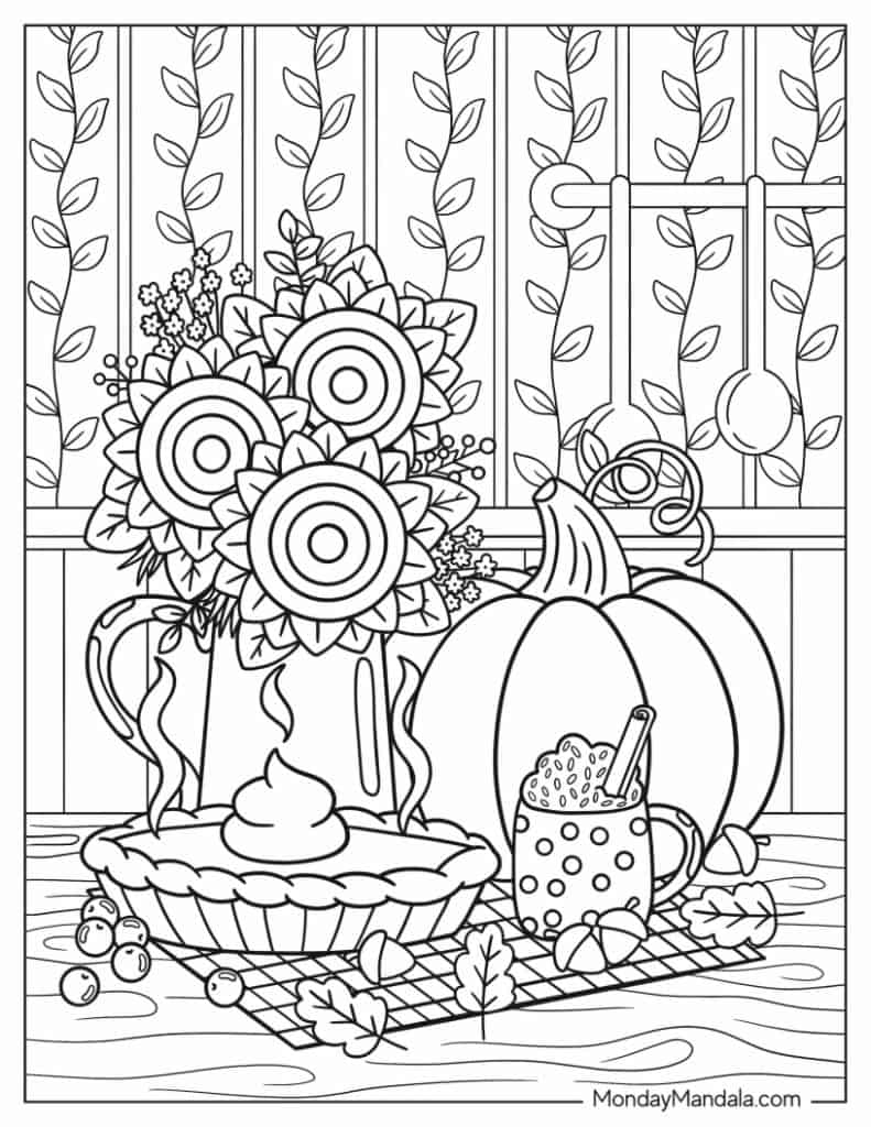 Thanksgiving coloring pages free pdf printables