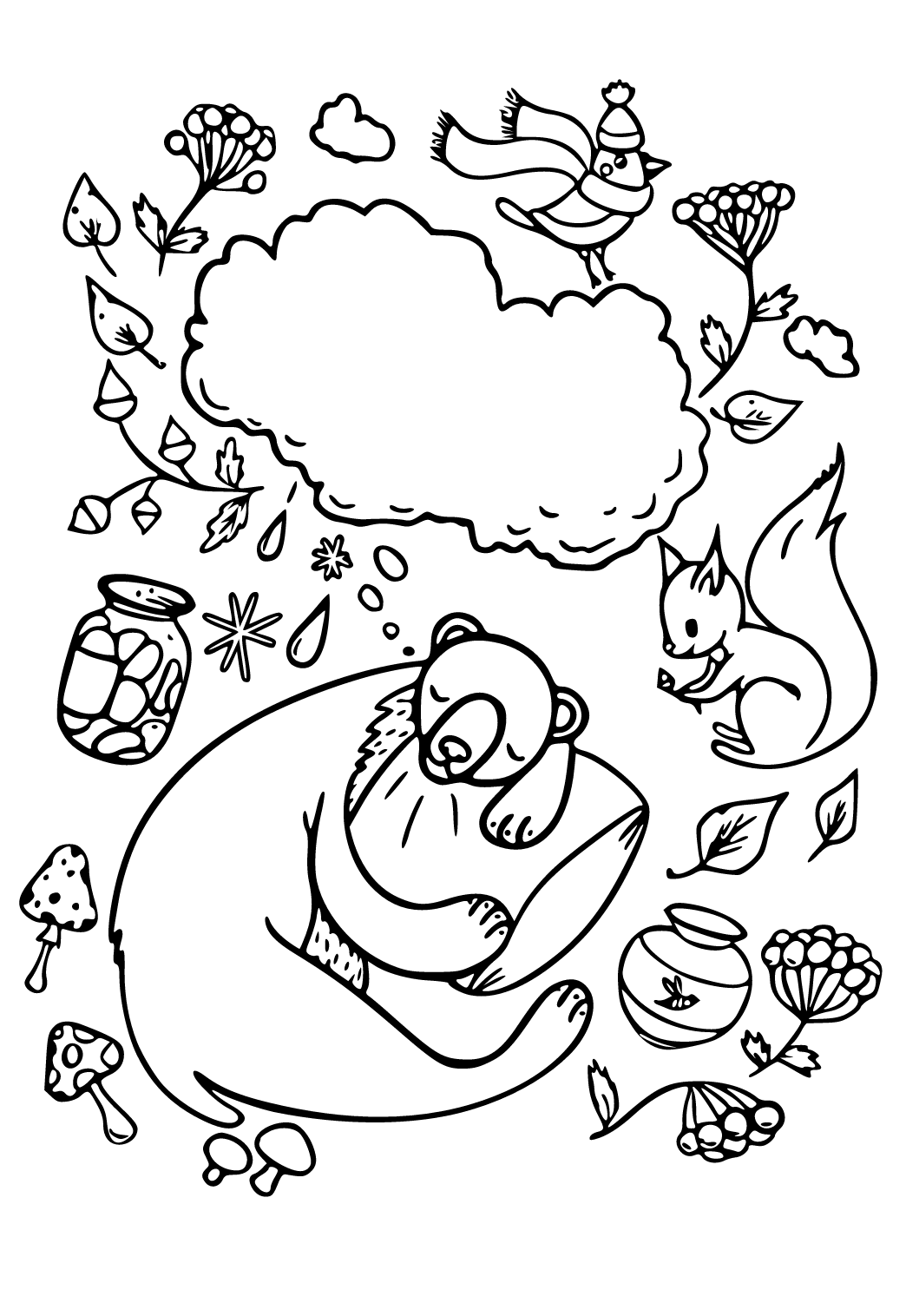 Free printable november animals coloring page for adults and kids