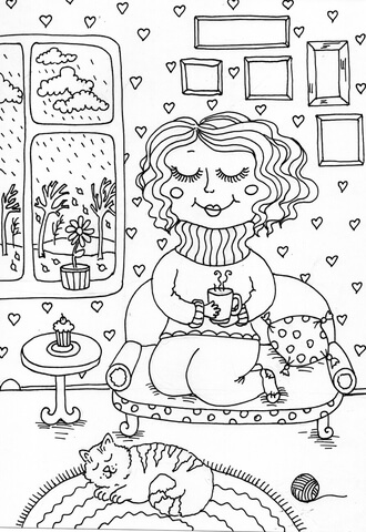 Peppy in november coloring page free printable coloring pages