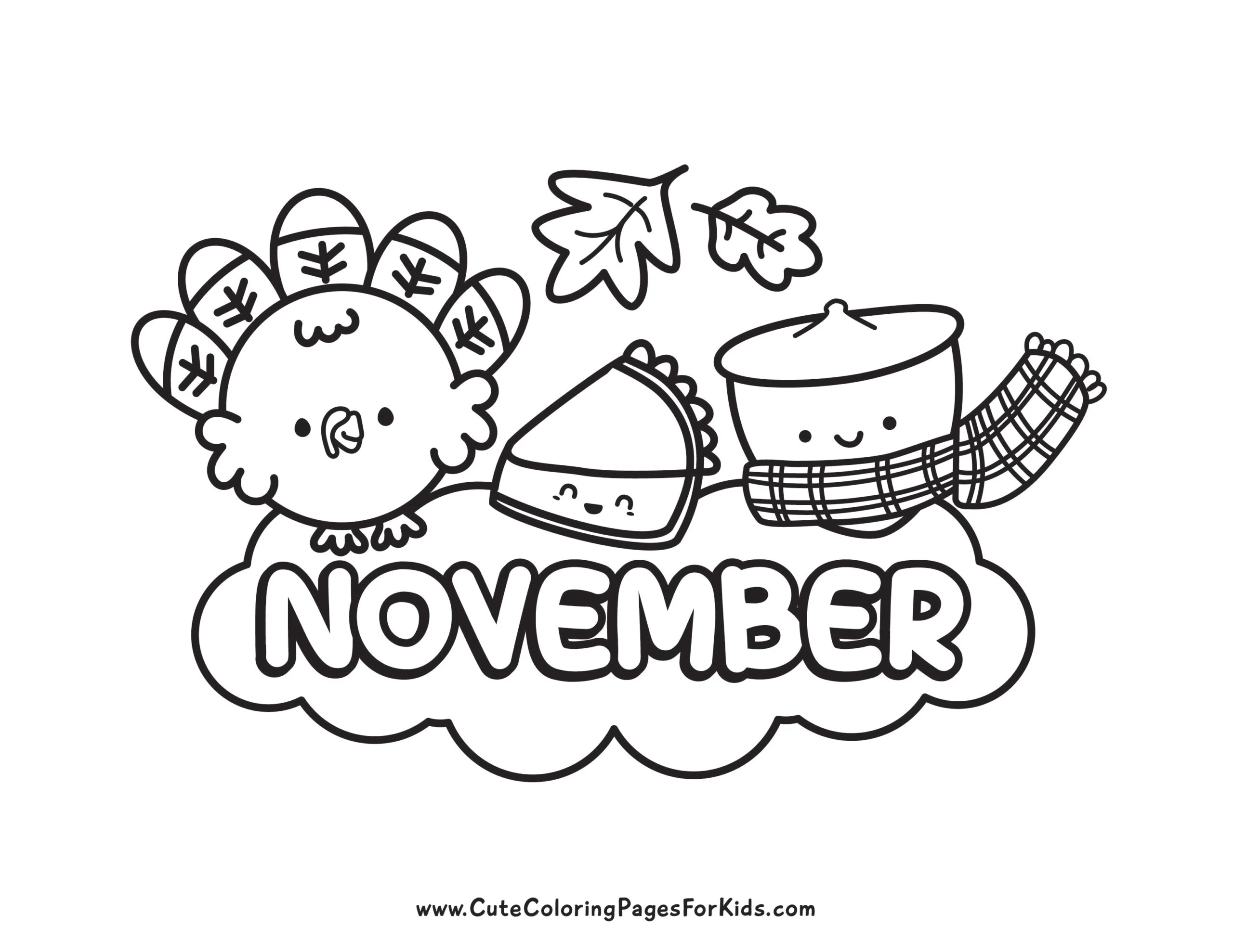 November coloring pages free printables for kids