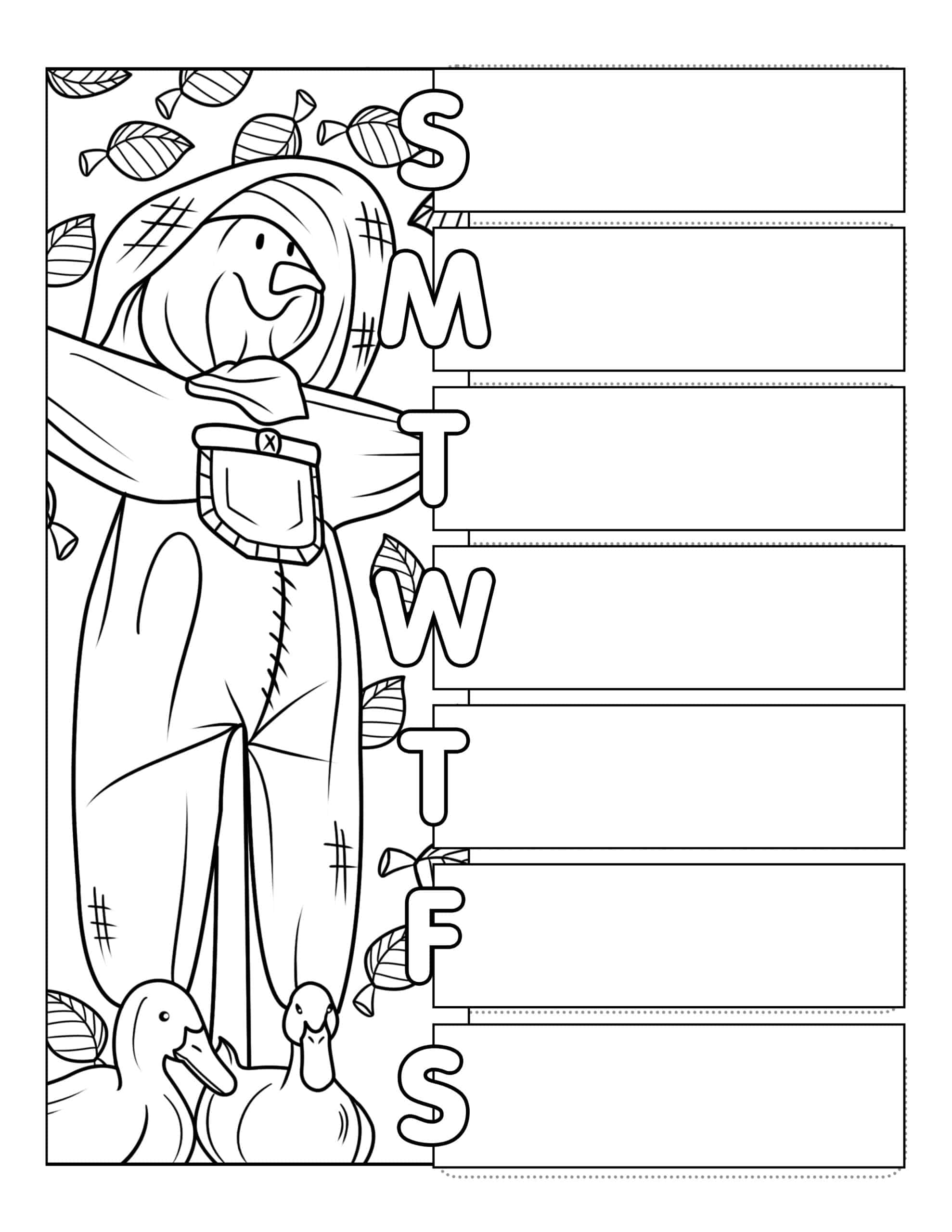 Coloring pages for november