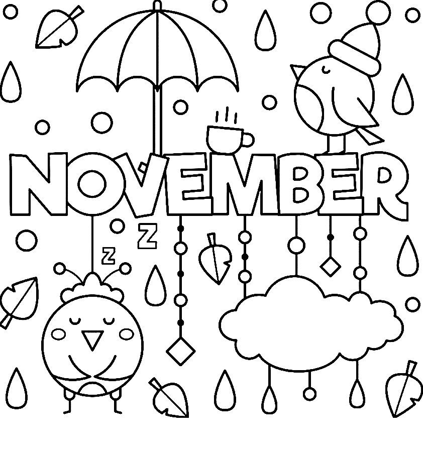 November coloring pages printable for free download