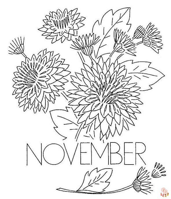 November coloring pages free printable for kids