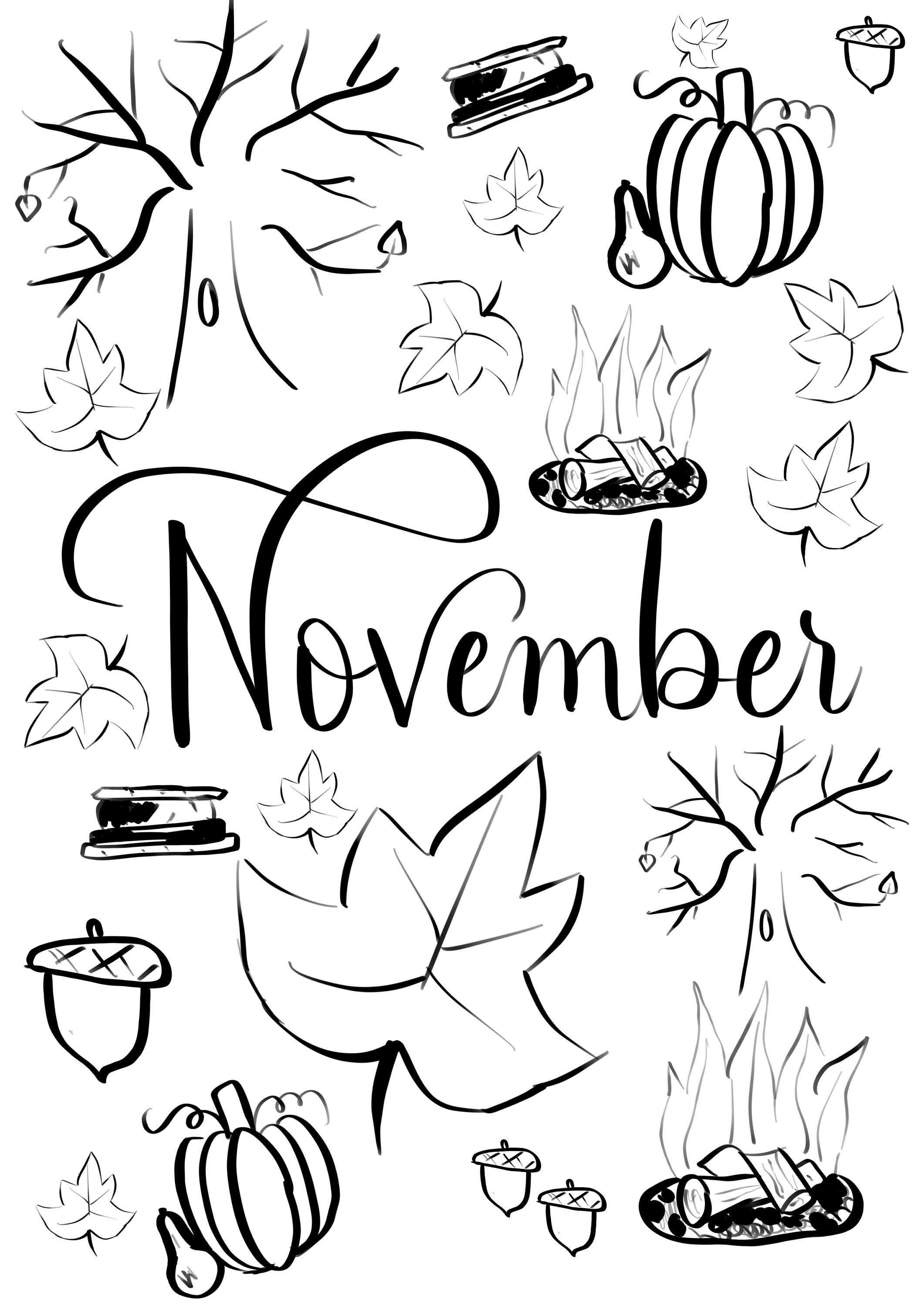 November coloring page