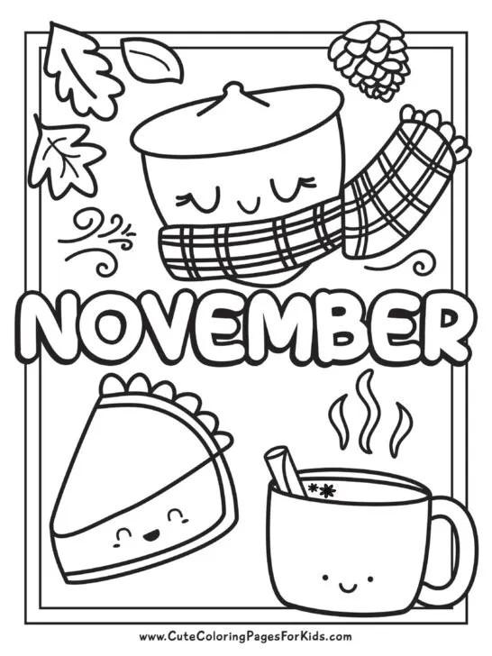 November coloring pages free printables for kids