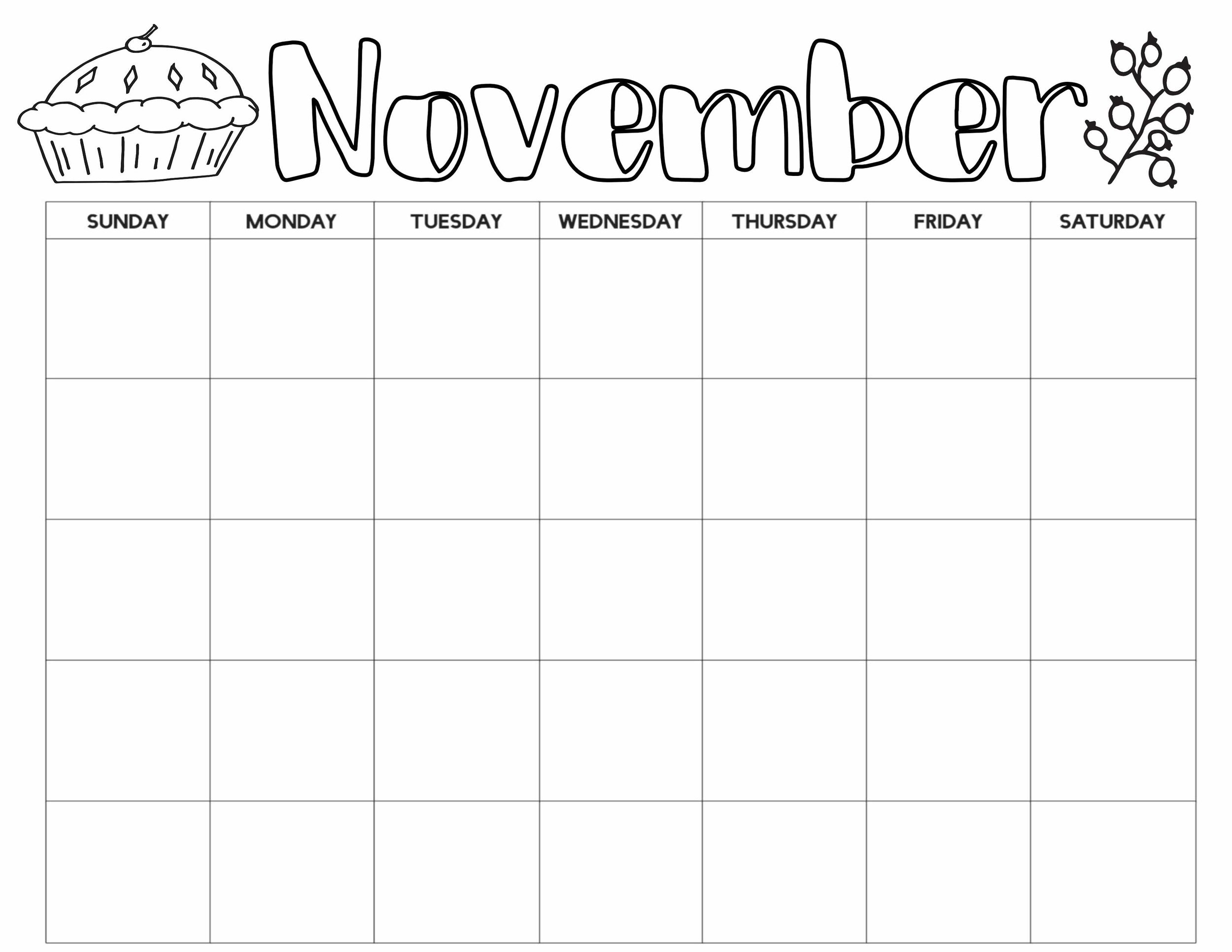 Free november coloring pages â stevie doodles