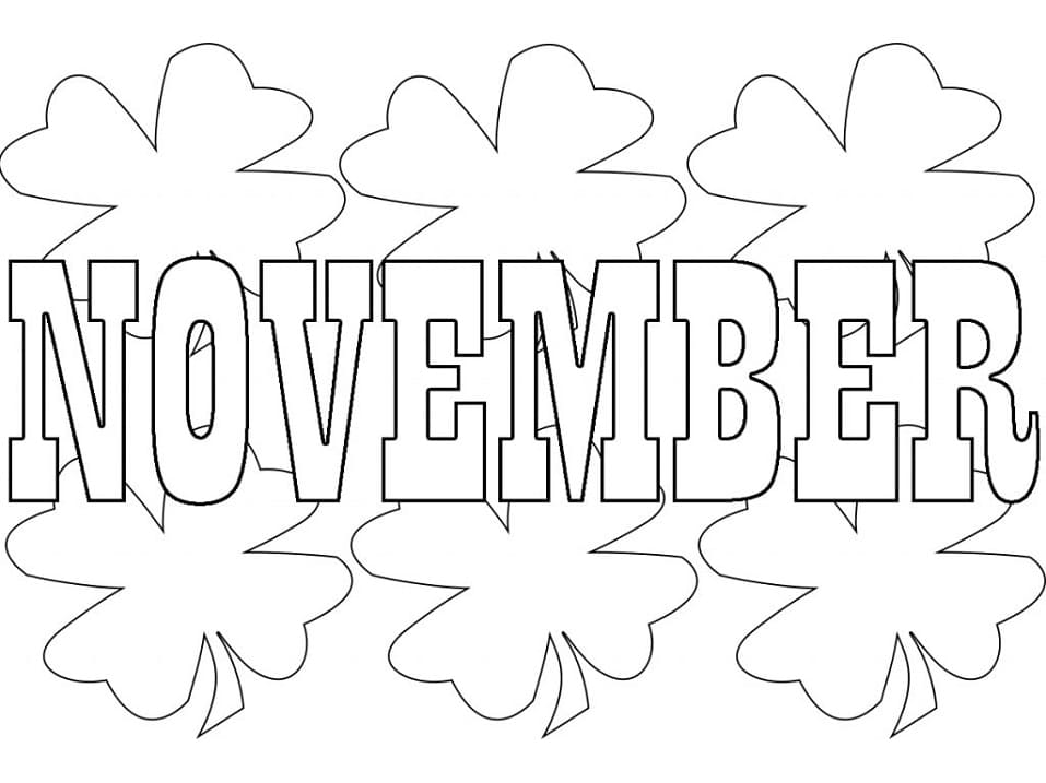 Free november coloring page