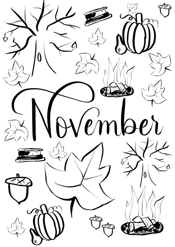 November coloring page