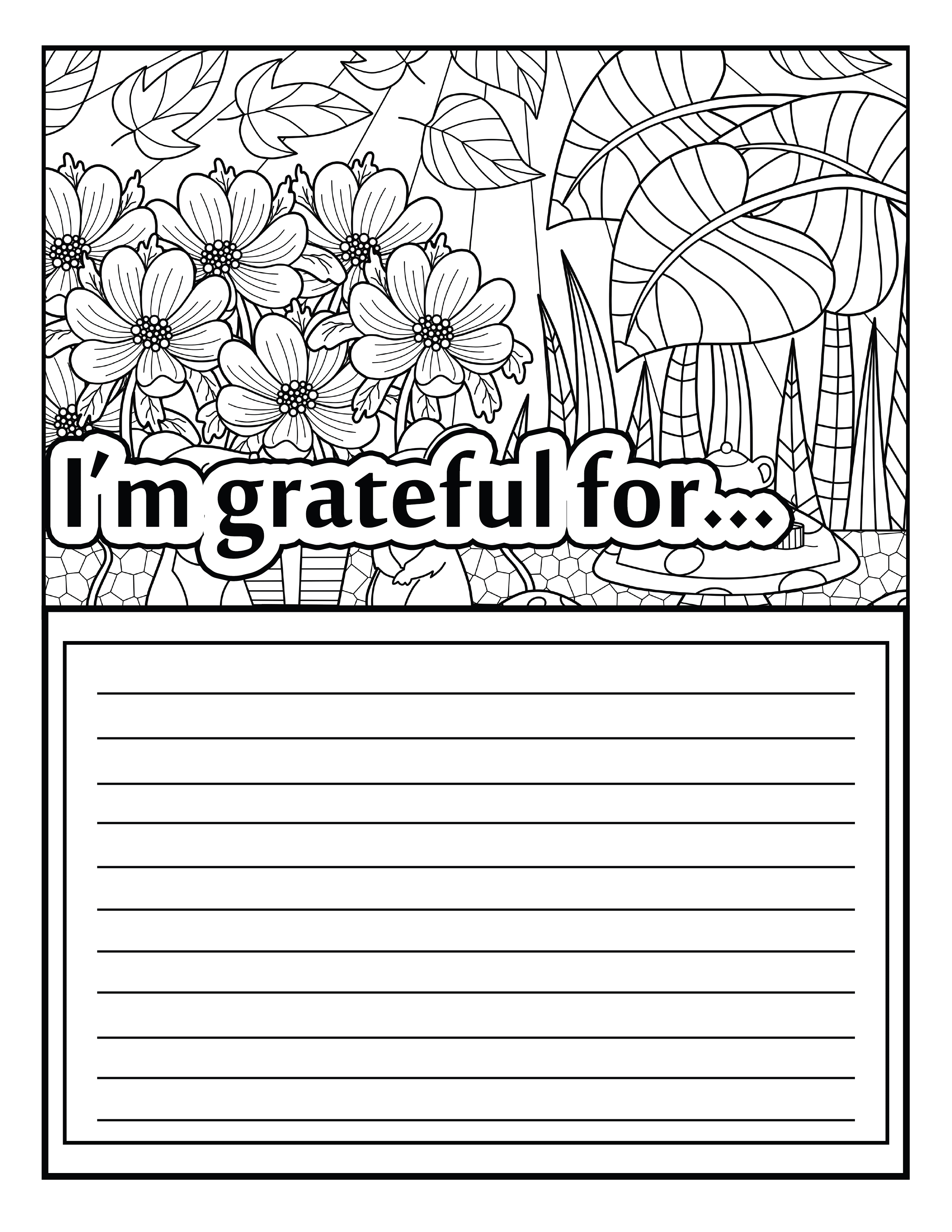 November coloring page printables