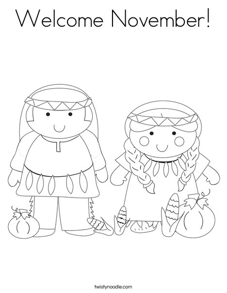 Wele november coloring page