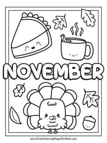 November coloring pages free printables for kids