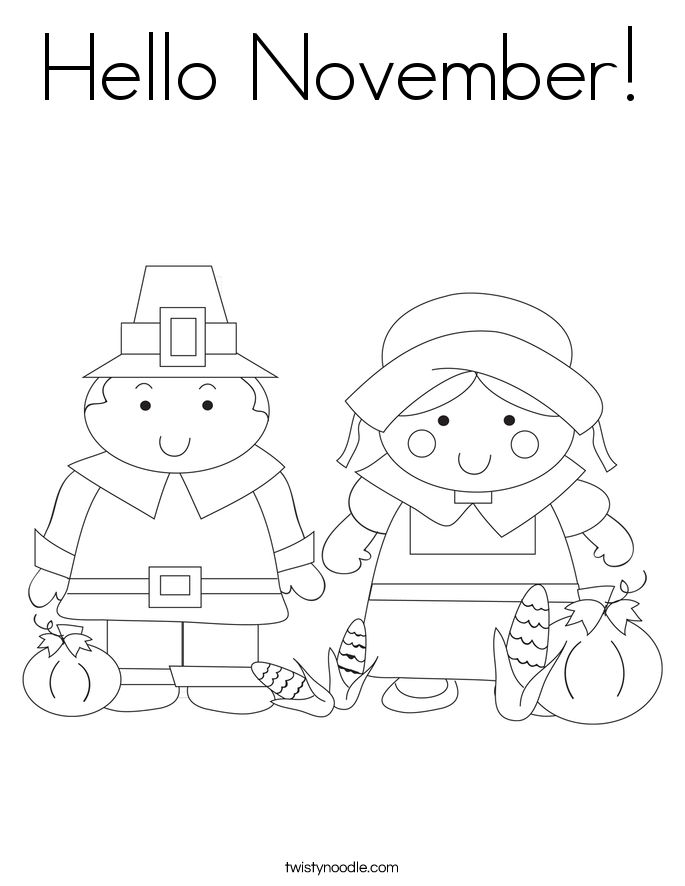 Hello november coloring page thanksgiving coloring pages coloring pages fall coloring pages