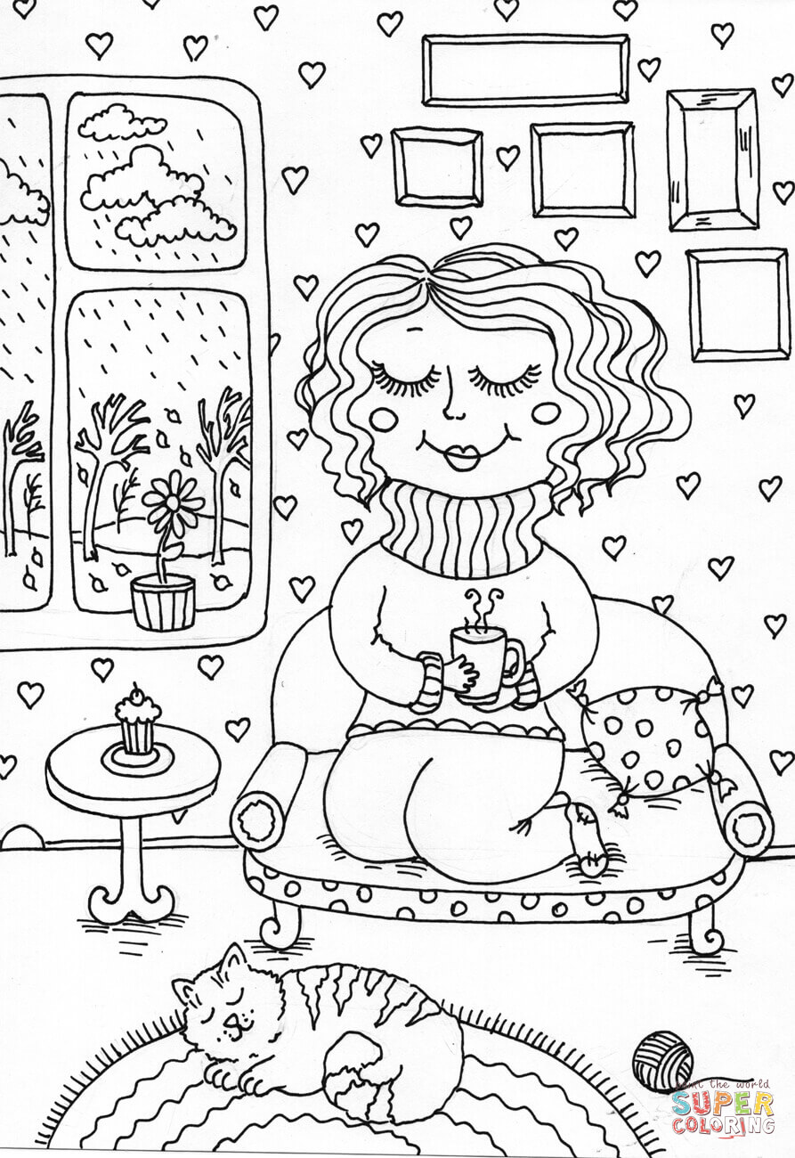 Peppy in november coloring page free printable coloring pages