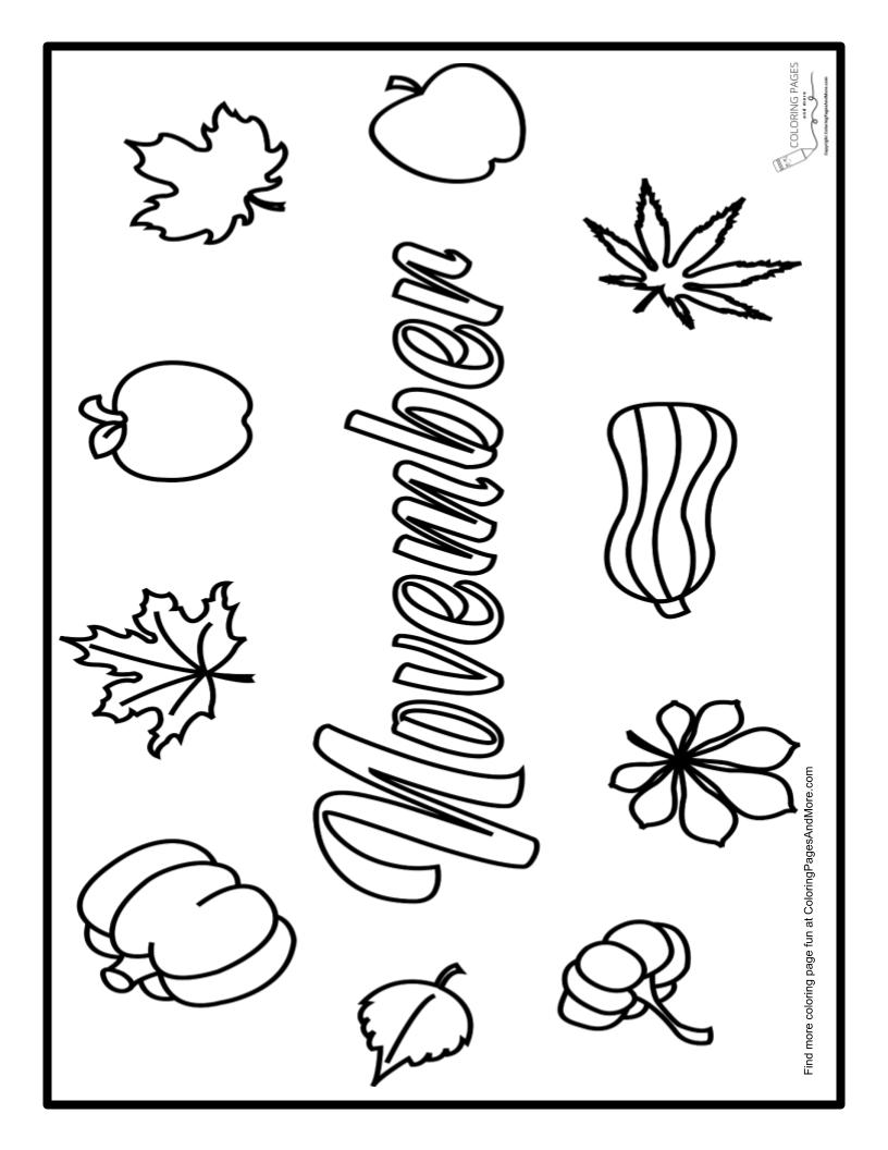 November coloring page