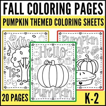 Fall pumpkin coloring pages autumn november coloring sheets tpt